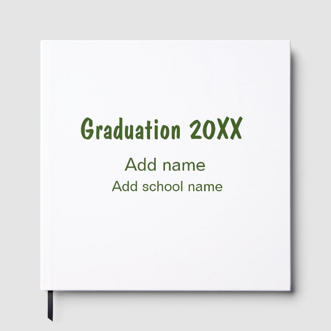 Livro De Visitas Graduação 20XX acrescentar nome de ano escola verd (Frente)