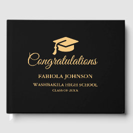 Livro De Visitas Graduação de Script Dourada Mínima Moderna