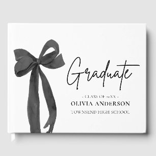 Livro De Visitas Graduação do Formando de coquete do Arco preto mod