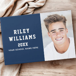 Livro De Visitas Graduação do formando de fotos azul escuro