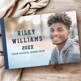 Livro De Visitas Graduação do formando de fotos azul escuro