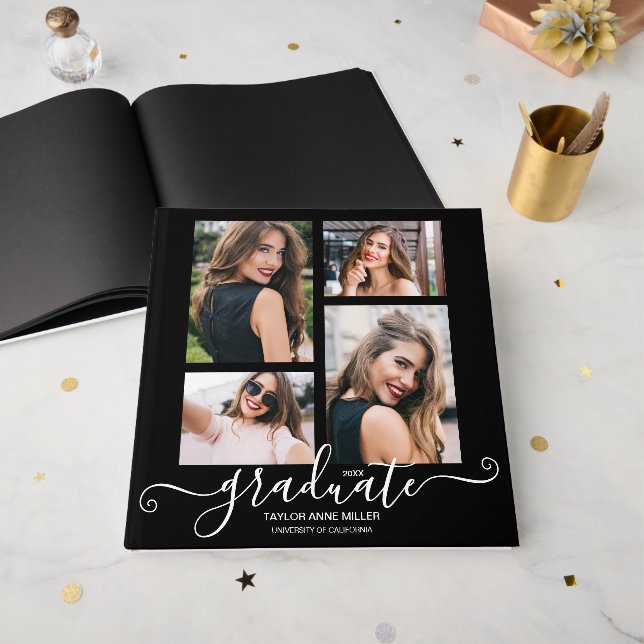 Livro De Visitas Graduation Party Scrap and Guest Book (Frente aberta)