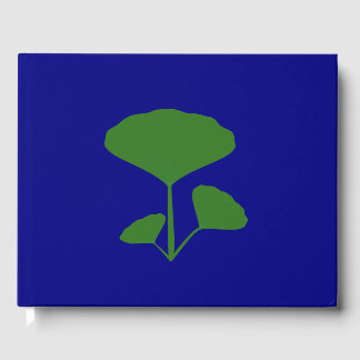 Livro De Visitas gravata com padrão de broto verde minimalista fofo