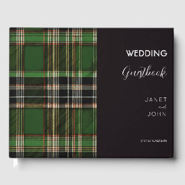 Livro De Visitas Green Scottish Tartan Wedding