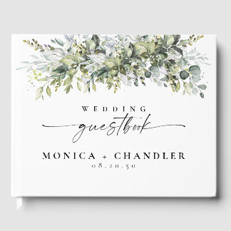 Livro De Visitas Greenery Herbal Wedding Guest Book