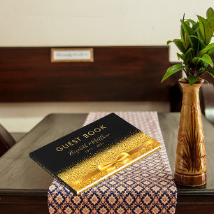 Livro De Visitas Grelha de ouro negro do 50º aniversário da Casad