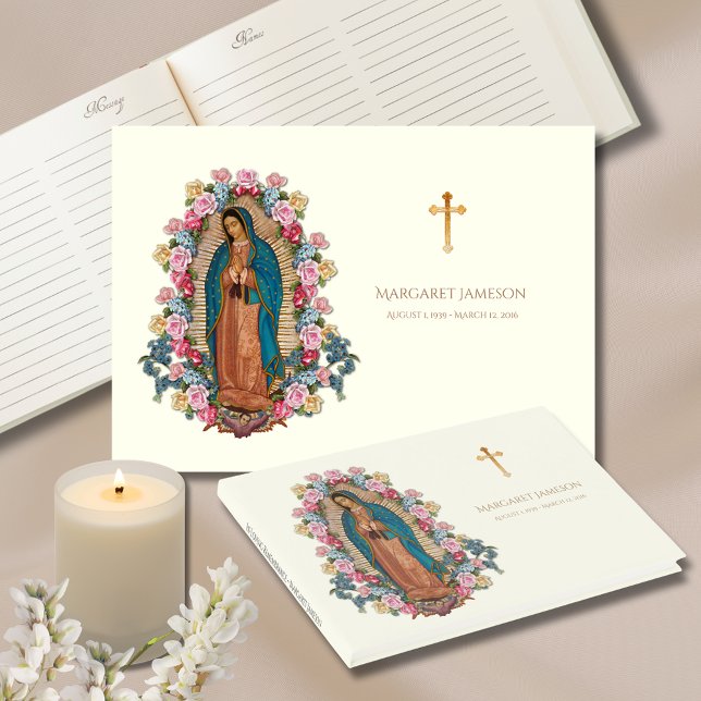 Livro De Visitas Guadalupe Virgem Maria Memorial Funeral (Criador carregado)