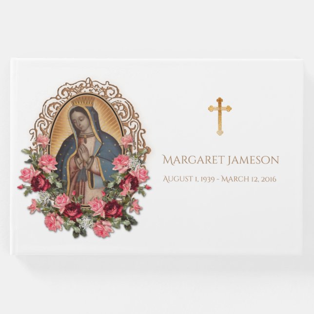 Livro De Visitas Guadalupe Virgem Maria Memorial Funeral (Frente)