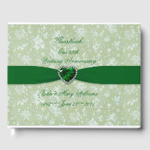 Guestbook Bold Damask 55º aniversário