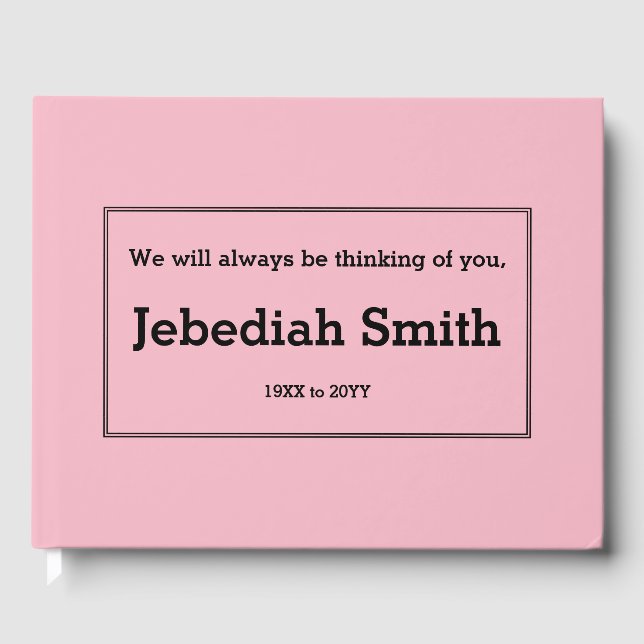 Livro De Visitas Guestbook Conservador Memorial (Frente)