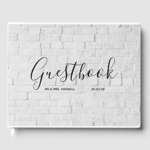 Livro De Visitas Guestbook de Casamento Brick