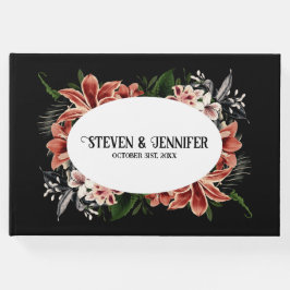 Livro De Visitas Guestbook de Casamento Escuro e Moody