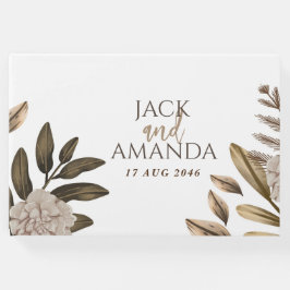 Livro De Visitas Guestbook de Casamento Floral da Chic Elegance Rus