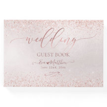 Guestbook de Casamento Glitter Glitter Dourado Ros