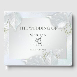 Livro De Visitas Guestbook de Casamento | Icy Blue Shimmer