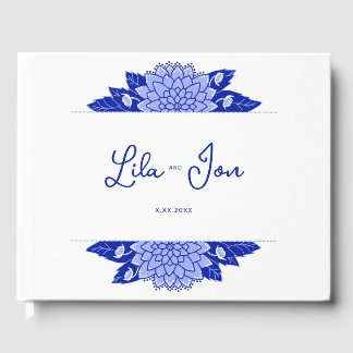 Livro De Visitas Guestbook de Casamento Personalizado Dahlia