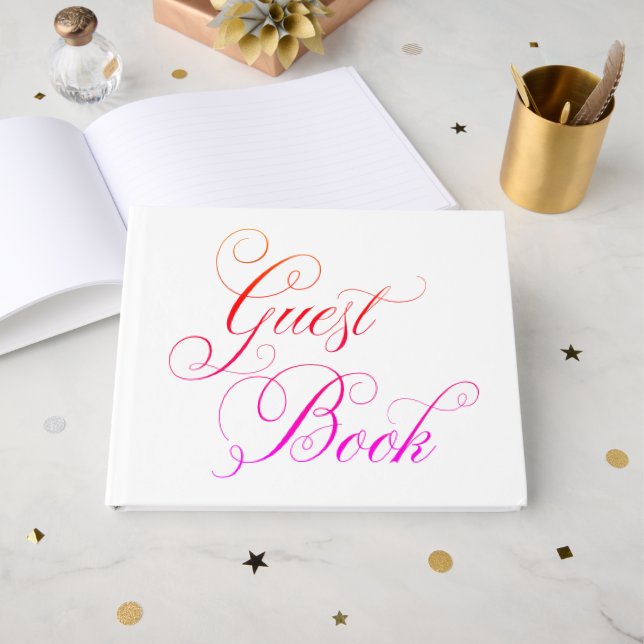 Livro De Visitas Guestbook de Casamento rico (Frente aberta)