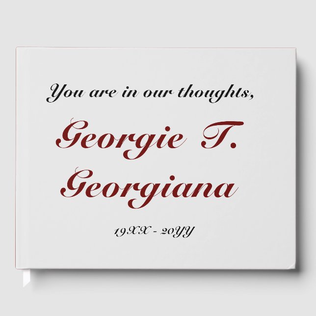 Livro De Visitas Guestbook de memórias empolgantes e elegantes (Frente)