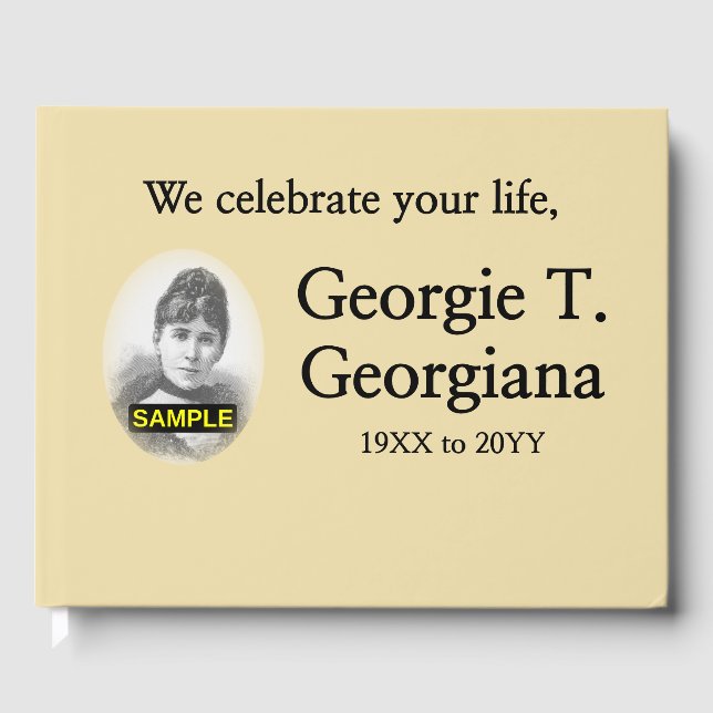 Livro De Visitas Guestbook de Memórias Enlutadas (Frente)