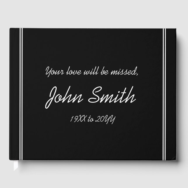 Livro De Visitas Guestbook de memórias mínimas e básicas (Frente)