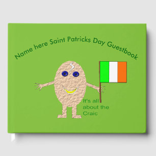 Livro De Visitas Guestbook de ovos irlandês patriótico