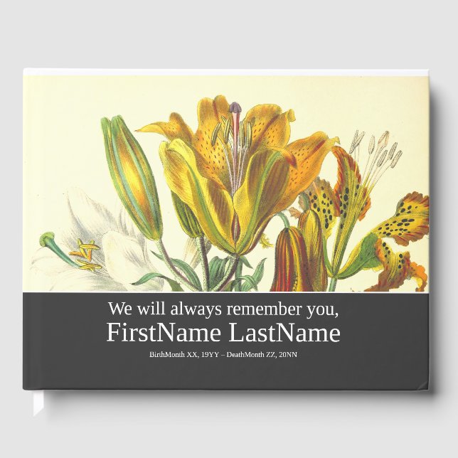 Livro De Visitas Guestbook de Serviço de Acordar Subjugado e Respei (Frente)