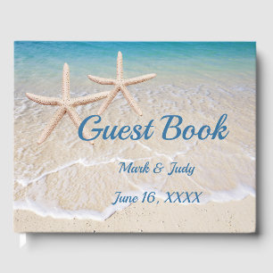Livro De Visitas Guestbook do casamento de praia da estrela do mar
