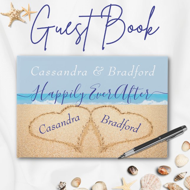 Livro De Visitas Guestbook Dusty Blue Beach (Criador carregado)