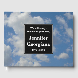 Livro De Visitas Guestbook Elegante Cloudy Sky