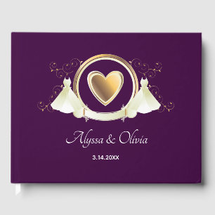 Livro De Visitas Guestbook fêmea do casamento do coração Doura