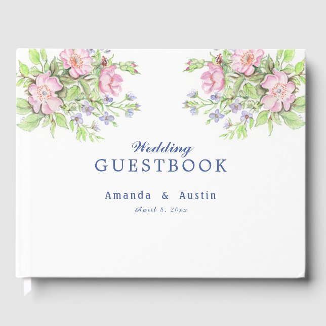 Livro De Visitas Guestbook Floral Wedding (Frente)