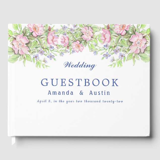 Livro De Visitas Guestbook Floral Wedding (Frente)