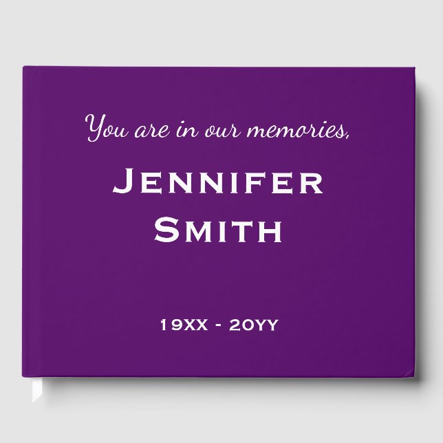 Livro De Visitas Guestbook Memorial Básico e Mínimo (Frente)