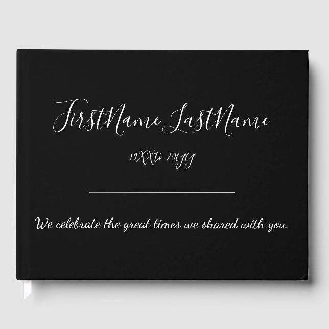 Livro De Visitas Guestbook Memorial Mínimo e Feliz (Frente)