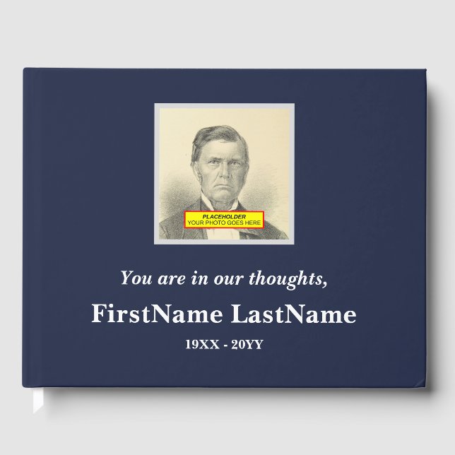 Livro De Visitas Guestbook Memorial Respeitável e Elegante (Frente)