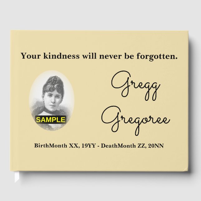 Livro De Visitas Guestbook Memorial Respeitável e Elegante (Frente)