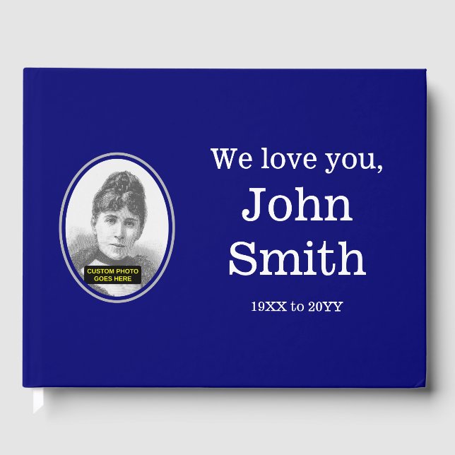 Livro De Visitas Guestbook para memórias simples e mínimas (Frente)