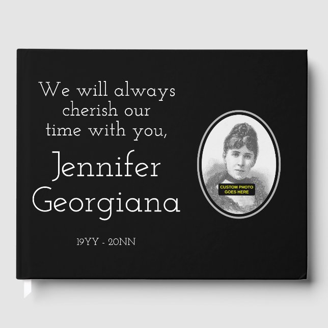 Livro De Visitas Guestbook para memórias simples e personalizadas (Frente)