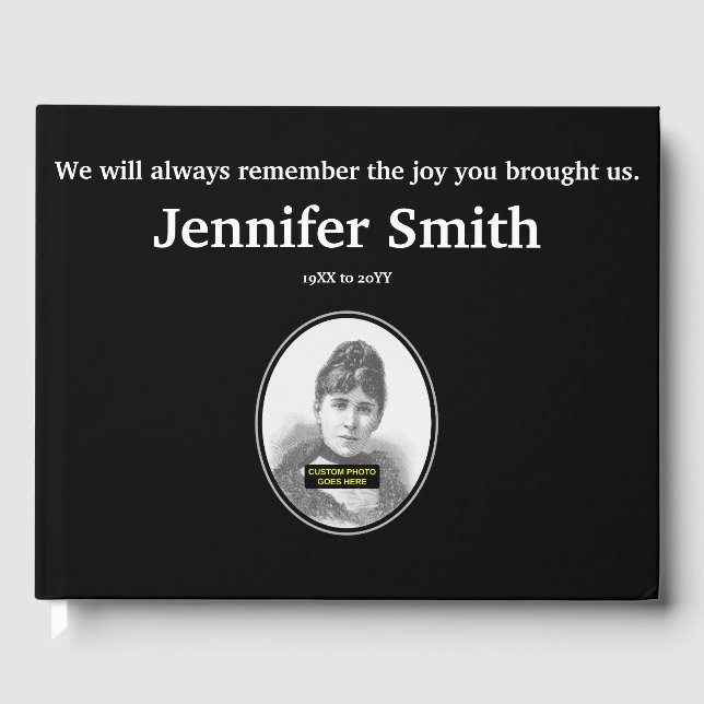 Livro De Visitas Guestbook para memórias simples e simples (Frente)