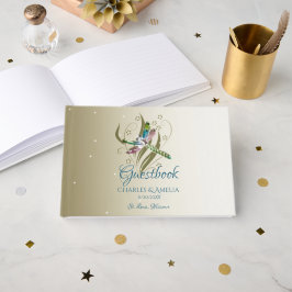 Livro De Visitas Guestbook para o dia do casamento com Dragonfly