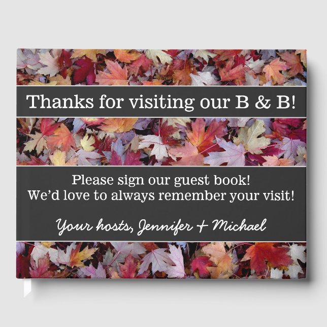 Livro De Visitas Guestbook Russo e Básico B&B (Frente)