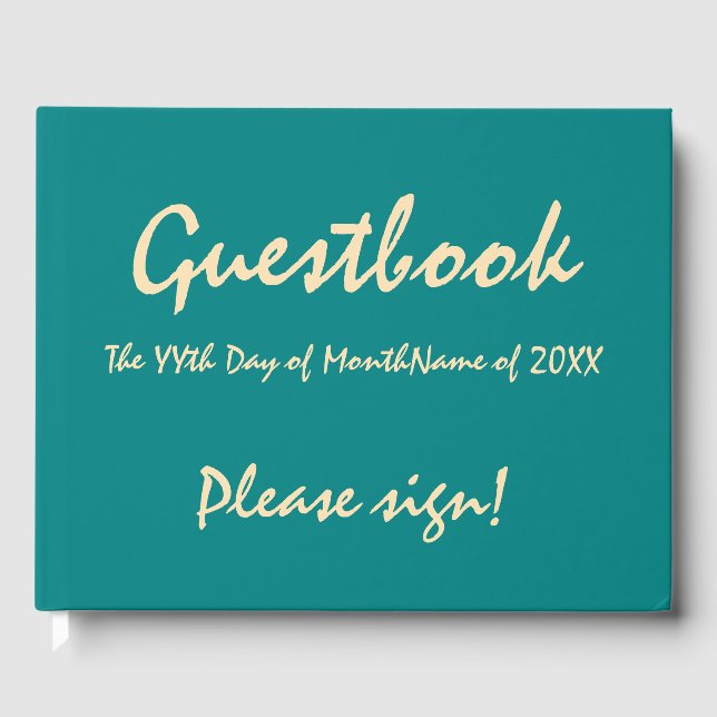 Livro De Visitas Guestbook simples e simples (Frente)