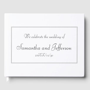 Livro De Visitas Guestbook Subdued & respeitável do casamento