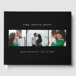 Livro De Visitas Guia de Casamento de Colagem Limpa de COR EDITÁVEL