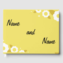 Livro De Visitas guia de casamento de flores