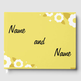 Livro De Visitas guia de casamento de flores