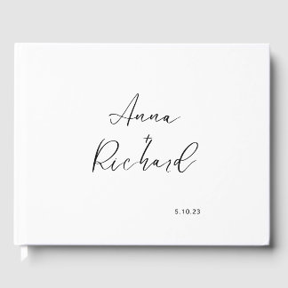 Livro De Visitas Guia de Casamento Mínimo Moderno Personalizado