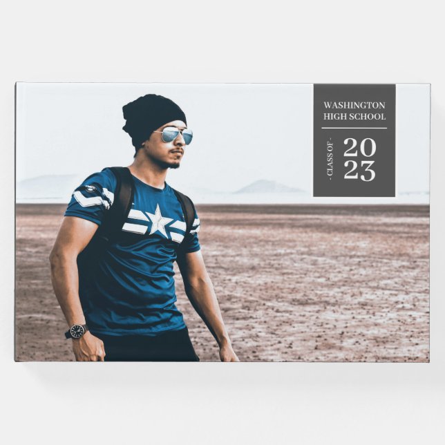 Livro De Visitas Guia de Cinzas de Formatação de Foto Simples (Frente)