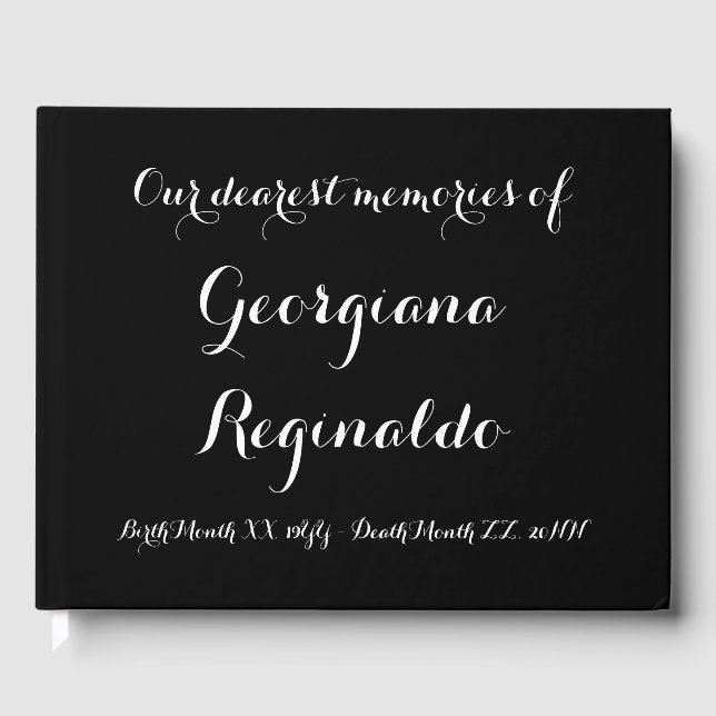 Livro De Visitas Guia de Condolências Básicas e Simples (Frente)