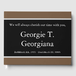 Livro De Visitas Guia de Condolências Elegante e Simples